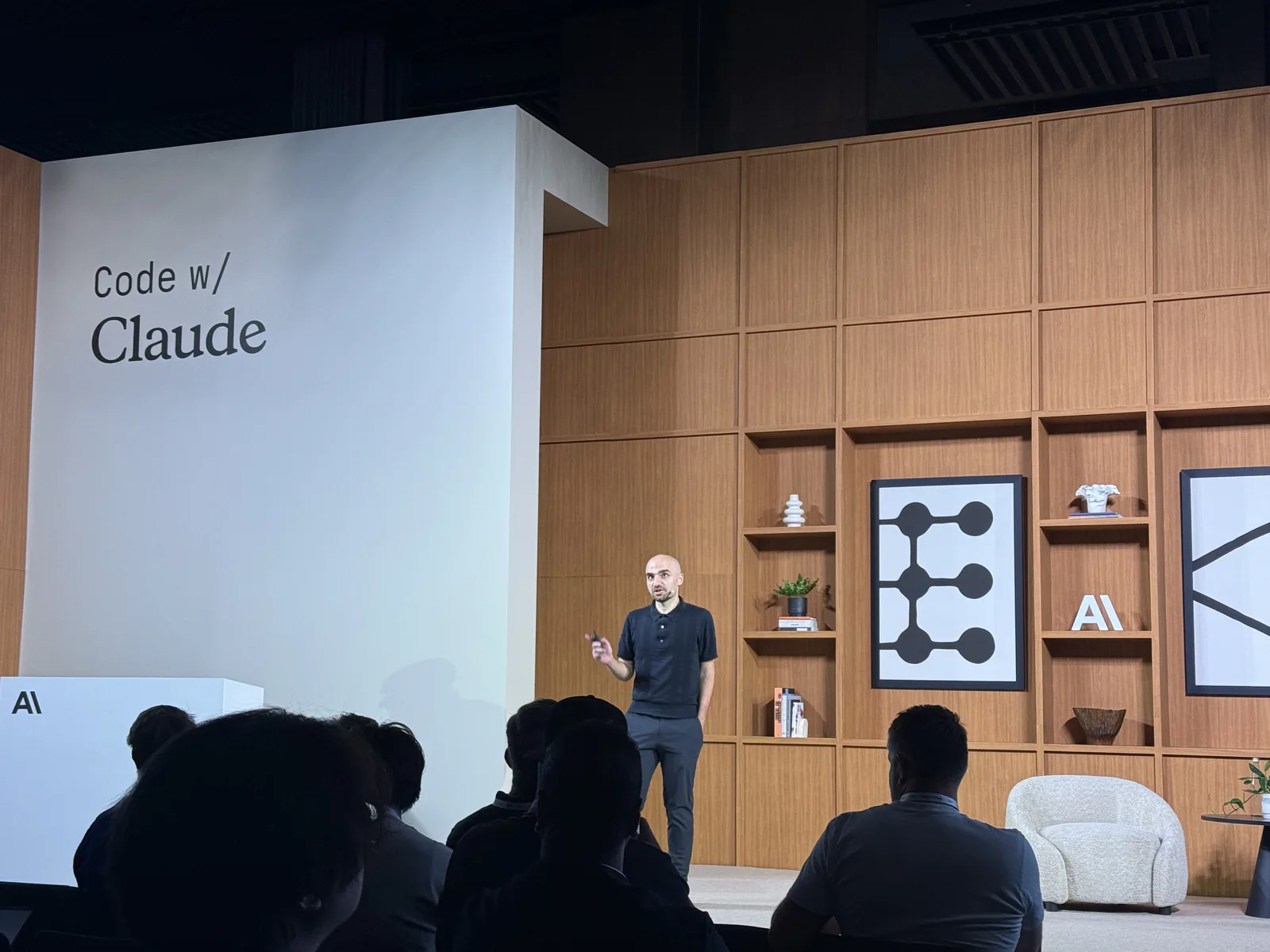 Jarred on stage presenting the Bun-in-Rust rewrite