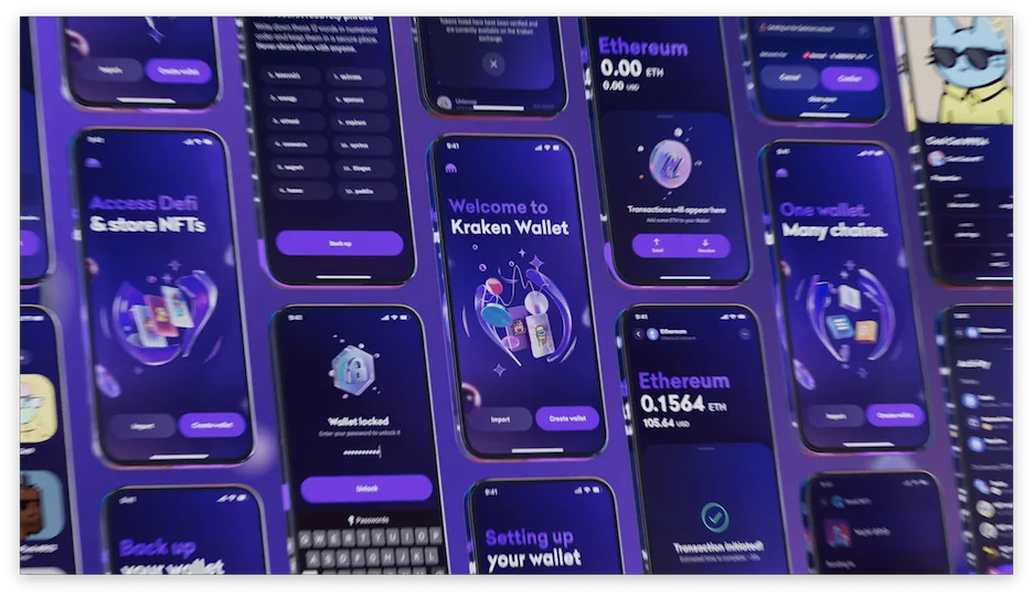 Kraken Wallet mobile app interface